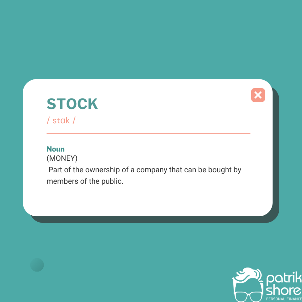 Image showing the definition of a Stock which explains how stocks work